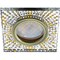 Ecola MR16 DL1658 GU5.3 Glass Стекло Квадрат с  прозр.-янтарной мозаикой/фон зерк../центр.часть черненая бронза 25x95x95 FQ16SGECB - фото 4560