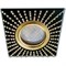 Ecola MR16 DL1659 GU5.3 Glass Стекло Квадрат с прозр.стразами (оправа золото)/фон черный./центр.часть золото 30x95x95 FP16SGECB - фото 4562