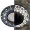 Ecola MR16 LD1661 GU5.3 Glass Стекло Круг с крупными прозр. стразами Конус с подсветкой/фон черн./центр.часть хром 38x95 SQ16RGEFB - фото 4669