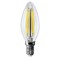Ecola candle   LED Premium  7,0W  220V E14 6000K 360° filament прозр. нитевидная свеча (Ra 80, 100 Lm/W, КП=0) 96х37 N4QD70ELC - фото 4839