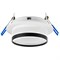 Ecola GX53 H4 SP5372 светильник встраив. Спот с черной полосой Белый матовый с матовым рассеивателем 110х65 (к+) SR532CECB